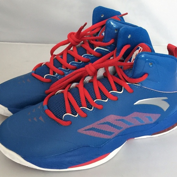 Anta Blue Red NBA Basketball Sneakers Shoes 8.5